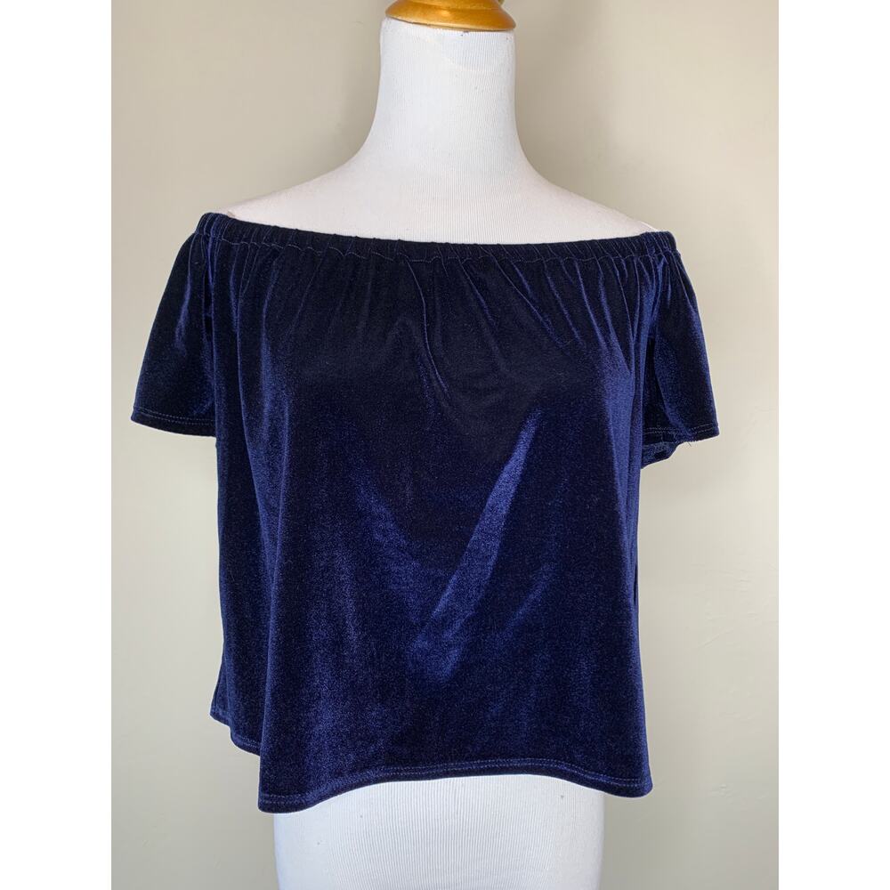 Dee Elly Velour Off Shoulder Top Sz Small
